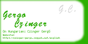 gergo czinger business card